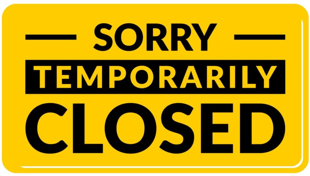 Sorry temporarily closed